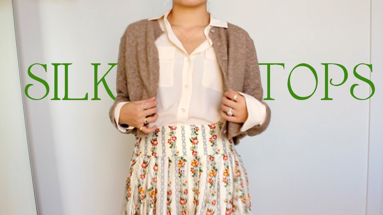 HOW TO STYLE SILK TOPS | Silk shirt collection, ways to wear silk, Sezane, Lilysilk, Tory Burch, etc
