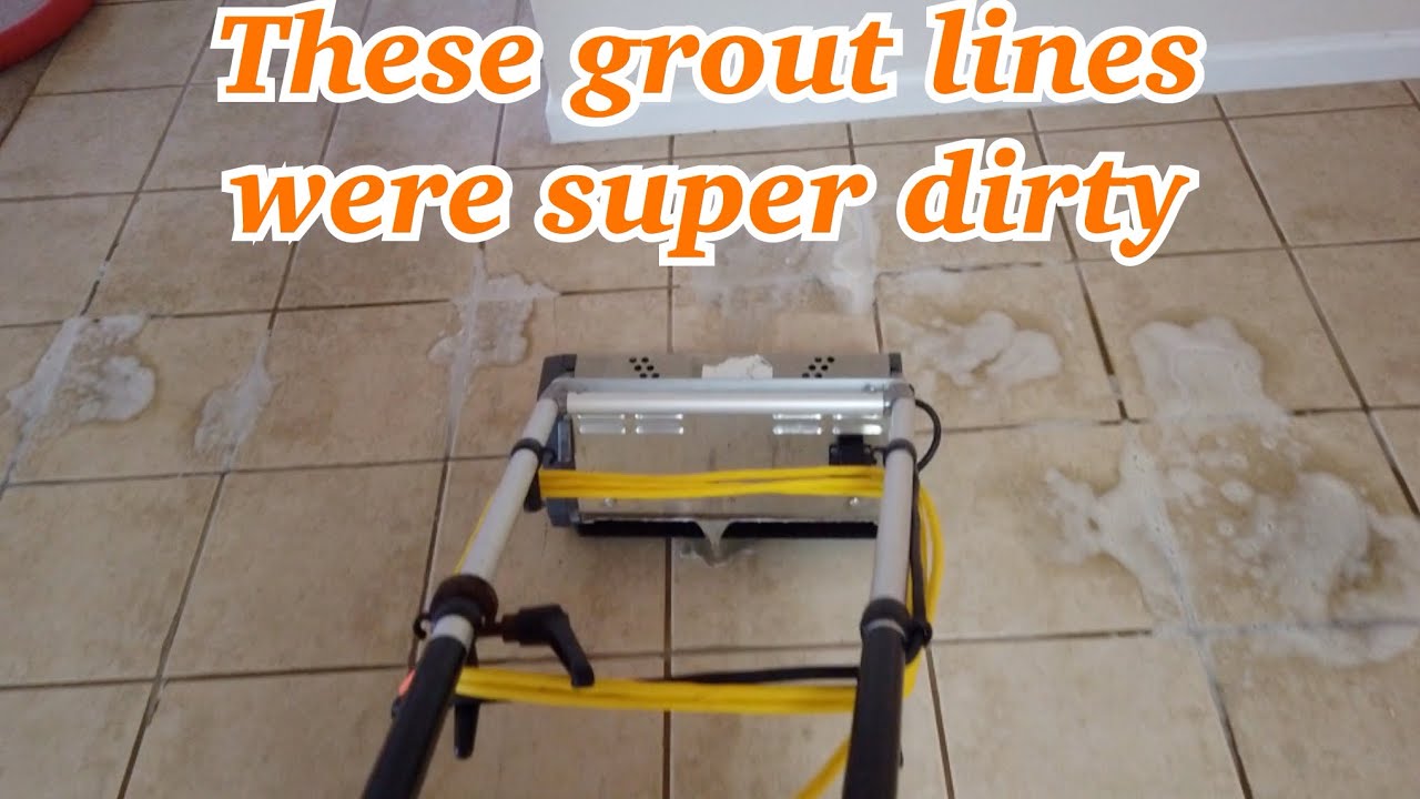 Dirty carpet and tile gets a deep cleaning before new tenants move in