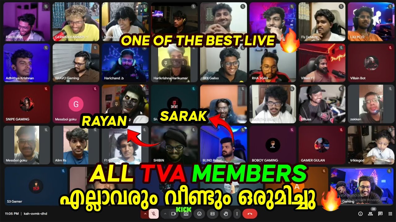 ALL TVA MEMBERS 🔥🔥 VC യിൽ വന്നു 🔥 BEST LIVE EVER 🔥 PART - 1