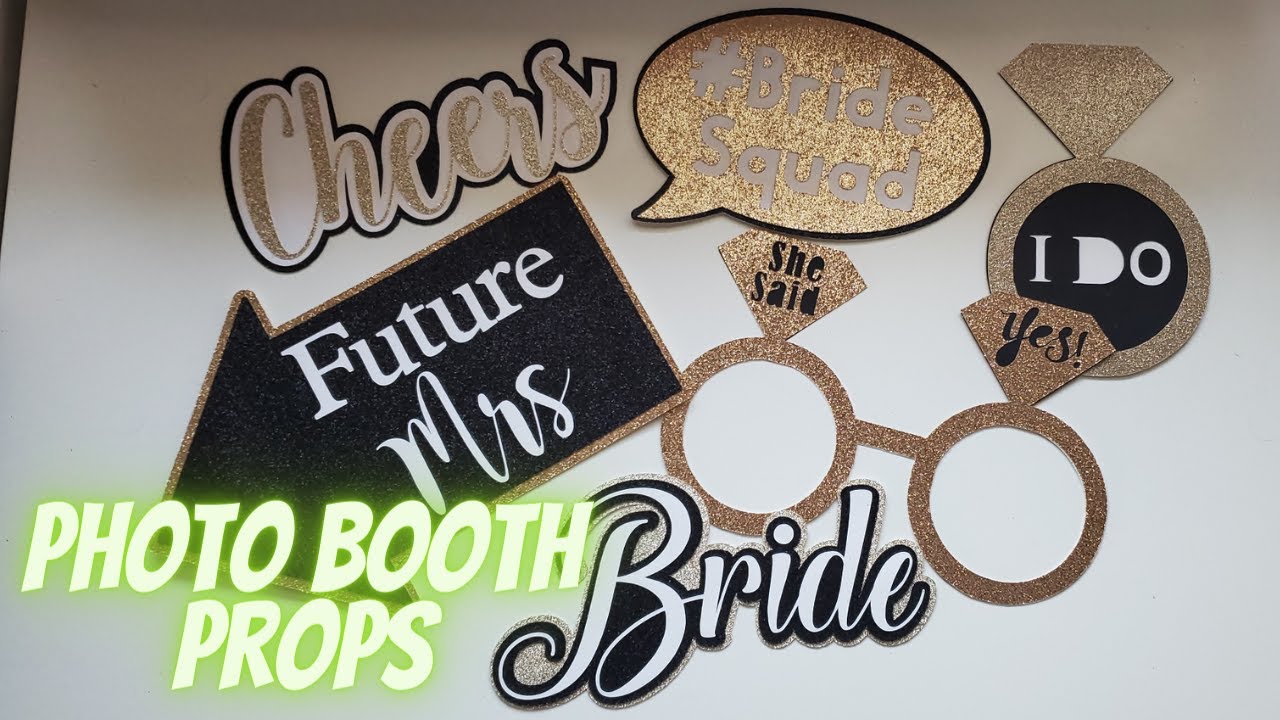 PHOTO PROPS USING CRICUT & Cardstock | Wedding Party, New Years