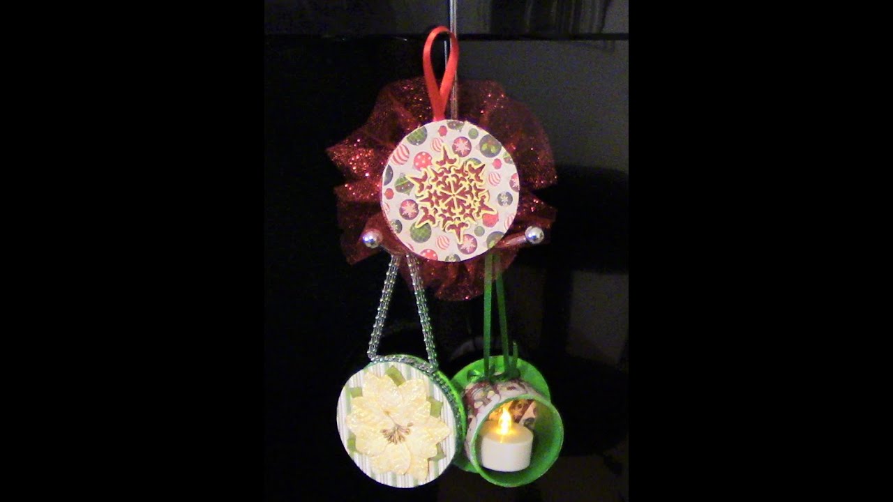 How to make Christmas Tree Ornaments from Empty Ribbon Spools
