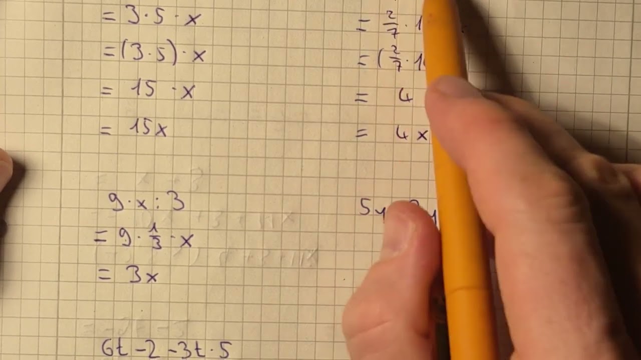 Mathe Klasse 7: Produkte Vereinfachen