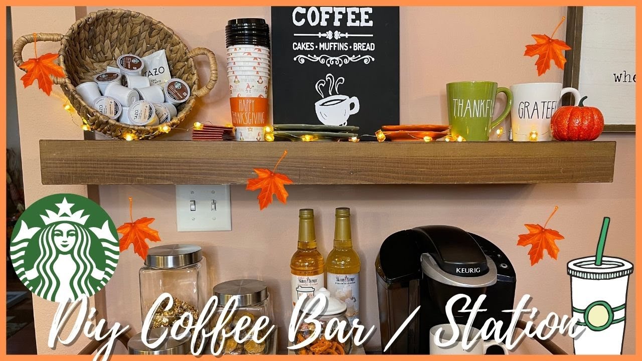 Simple Diy Coffee Bar For Fall | Coffee Bar Ideas