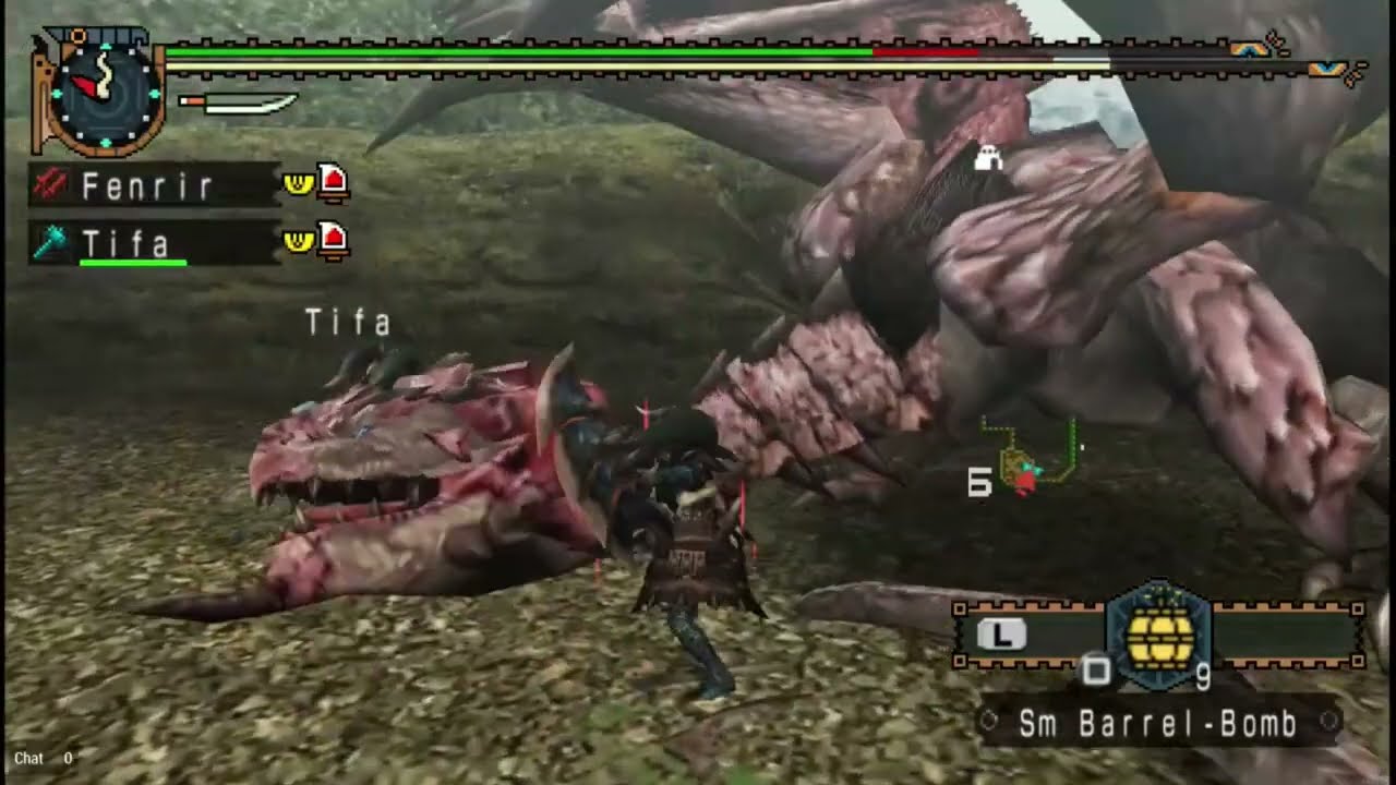 【MHP2G】HR8 Pink Rathian【DS & Hammer】2:07