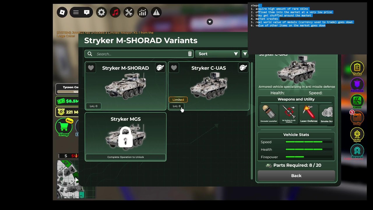 Crashing the war tycoon economy (with education!)