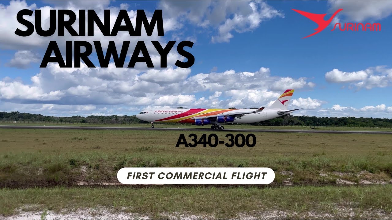 [4K] I Surinam Airways A340-300 Landing in  Suriname I Johan Adolf Pengel Int I PY993 I RoopramAv