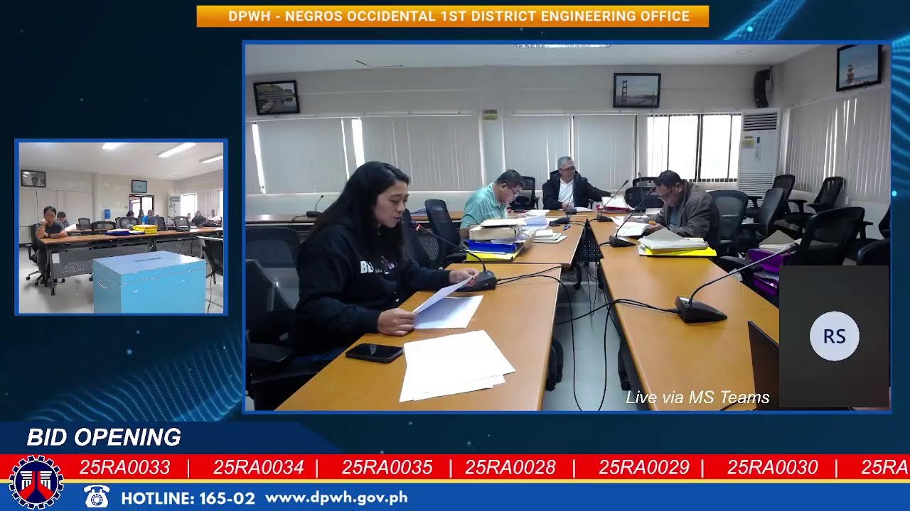 Procurement Livestream for DPWH Negros Occidental 1st DEO on February 5, 2026