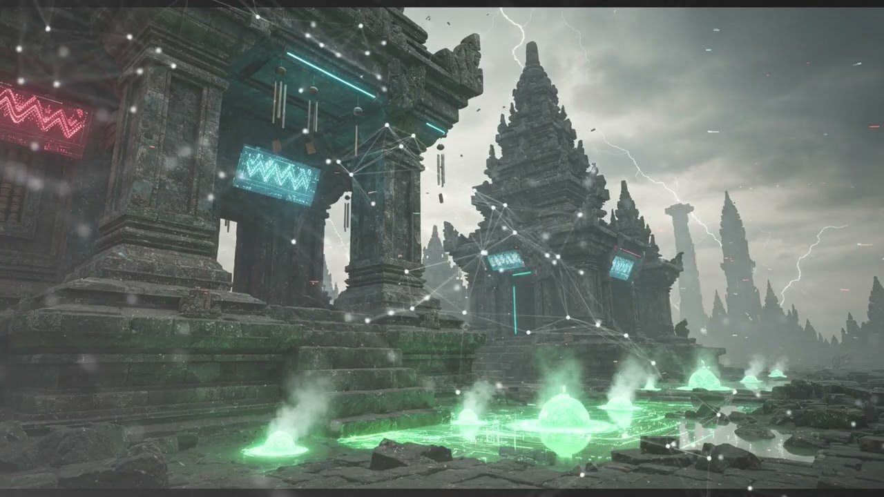 Cyber-Temple Echoes | Majapahit Cyberpunk Drones & Gamelan