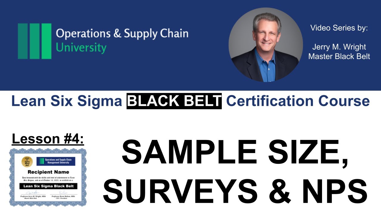 Размер выборки, опросы и NPS — Урок №4 по сертификации Lean Six Sigma Black Belt от Ops University