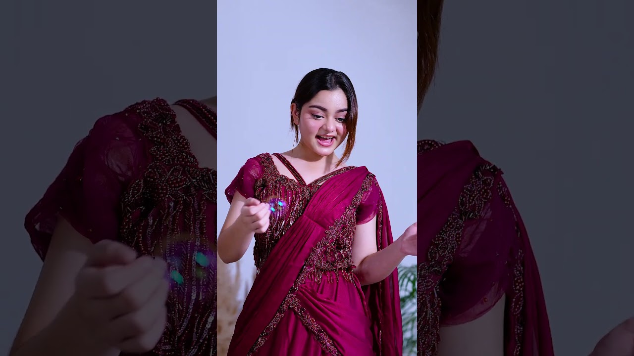 Anzara | Exquisite Handcrafted Details Ready Saree | Simrin Lubaba | #anzara #saree #weddingdress