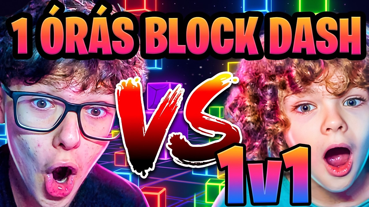 1 ÓRÁS BARA VS KIIS BLOCK DASH 1v1 KIHÍVÁS A STUMBLE GUYSBAN!