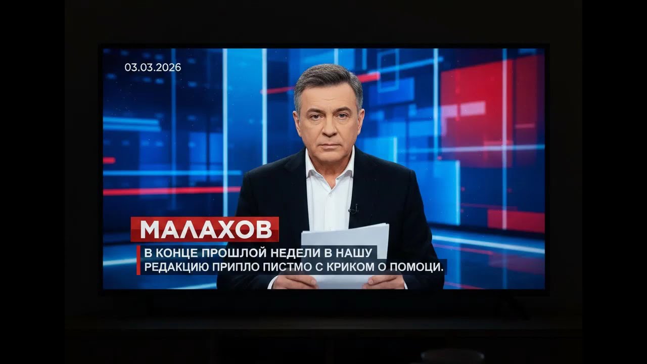 Малахов . От 03.03.2026 | В конце прошлой недели в нашу редакцию пришло письмо с криком о помощи