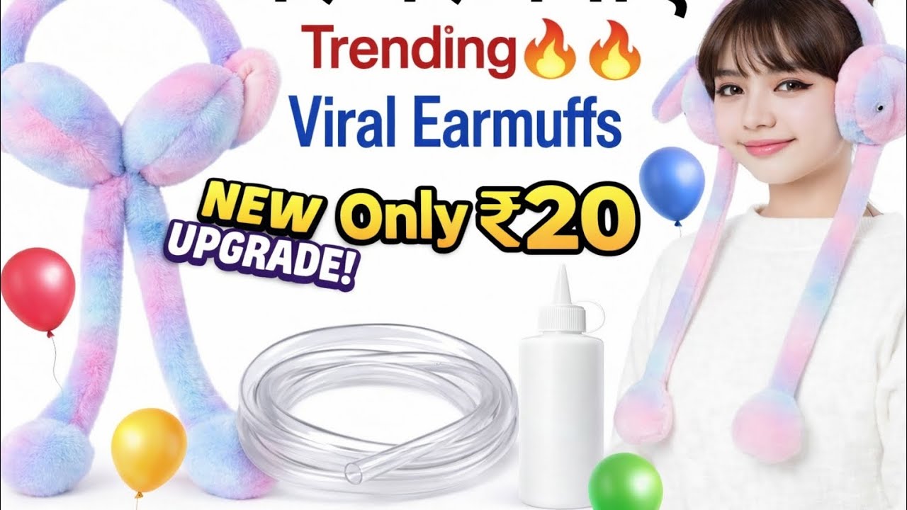 How to make trendingviralEarmuffs at home / Ghar par viral earmuff banaye / viral earmuffs#diy 