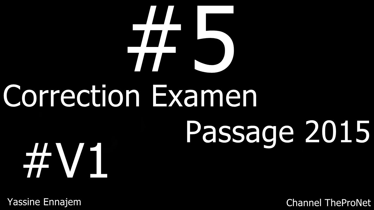 5 - Correction Examen Passage 2015 -V1 (Langage C - Langage de programmation structurée ) | DARIJA