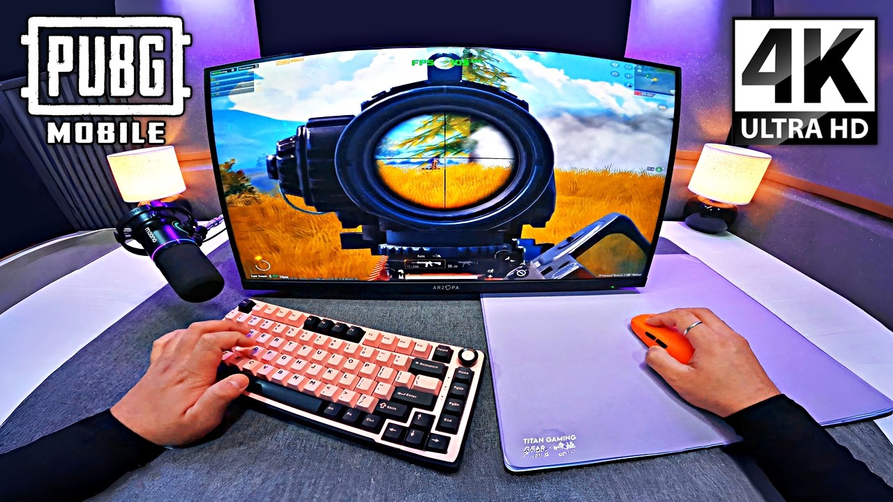 [GoPro POV] EWEADN GS75 Keyboard ASMR 😴🌿 | 120 FPS PUBG MOBILE PC Emulator Gameloop (4K)