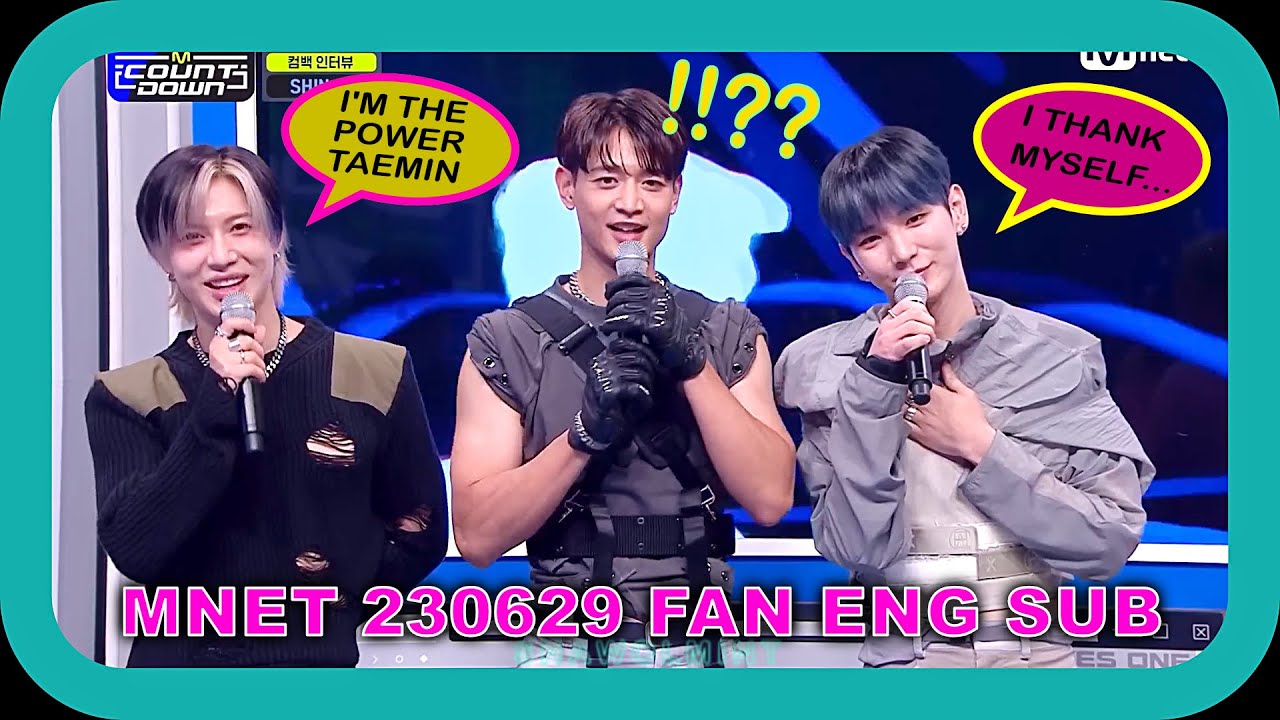 SHINee [ENG SUB 中 CC] Mnet MCountDown 230629 シャイニー テミン Taemin Minho Key English Translation Monsta X