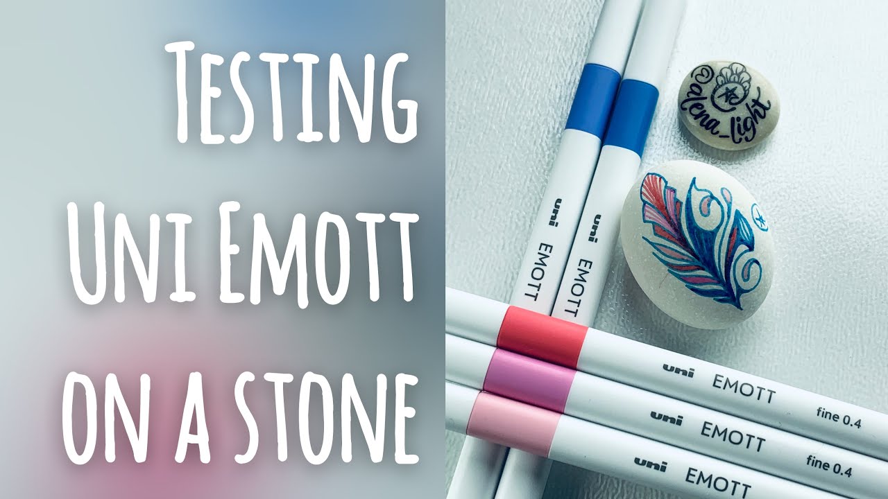 Testing Uni Emott colour liners on stones