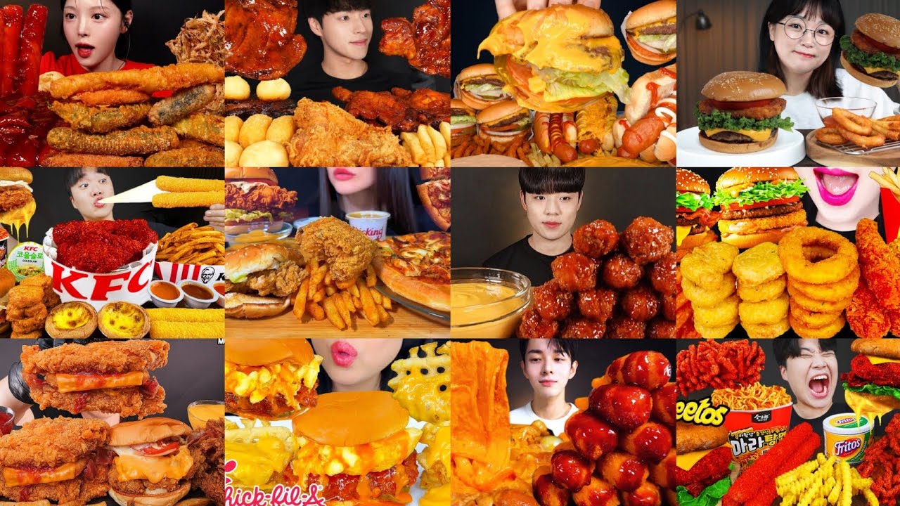 2× SPEED EATING SOUND | BEST KOREAN COMPILATION | ASMR FAST FOOD MUKBANG  | 2 VIDÉO IN 1 | ASMR 