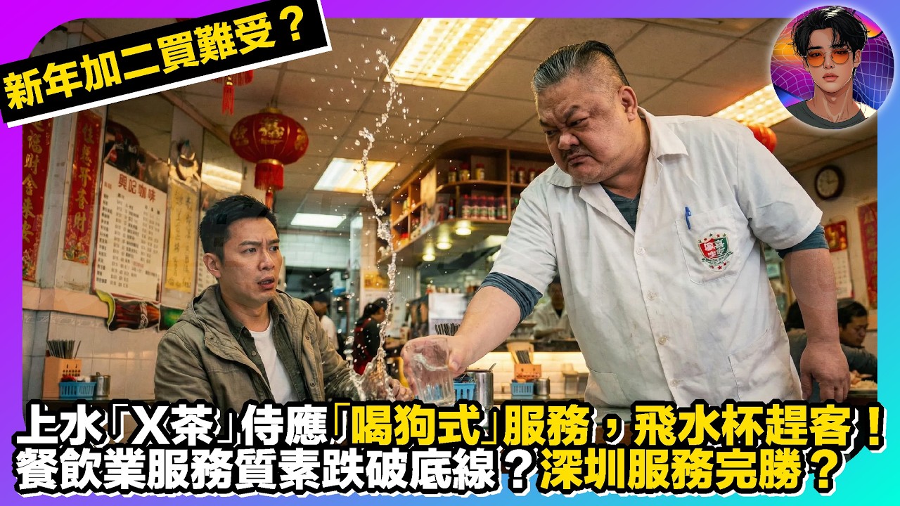 【新年加二買難受？】上水「X茶」侍應「喝狗式」服務，飛水杯趕客｜餐飲業服務質素跌破底線？｜深圳服務完勝？｜娛樂爆爆爆2.0