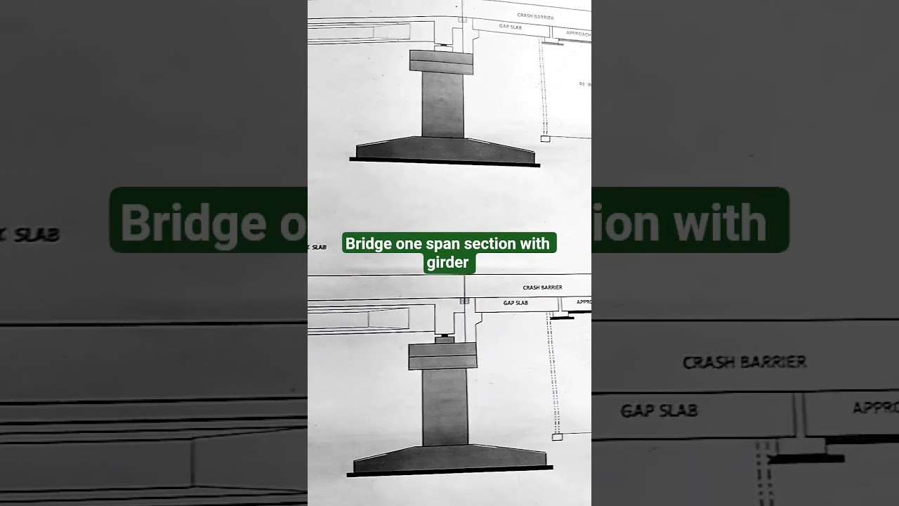 bridge one span section with PSC girder slab #construction #shortsfeed #civilwork