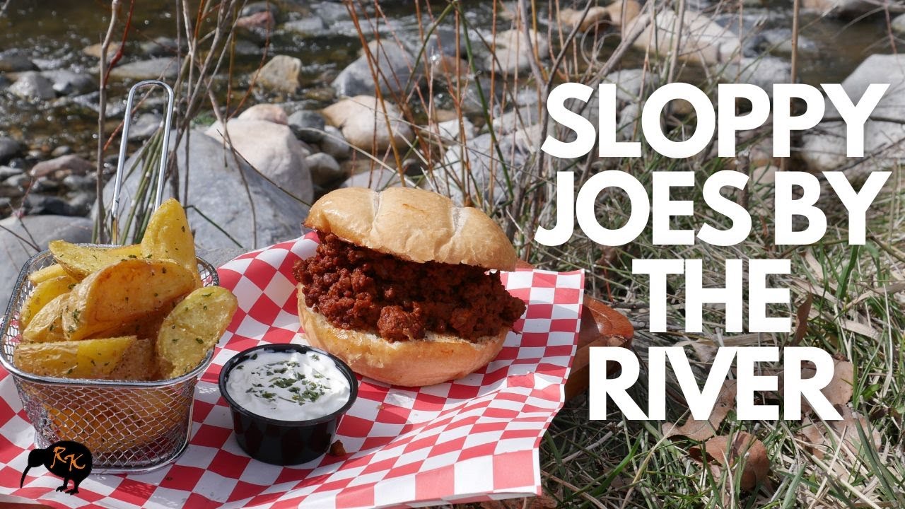 CAMP COOKING | Sloppy Joes & Seasoned Potato Wedges | ASMR | Relaxing by the River  | Utah Mountains