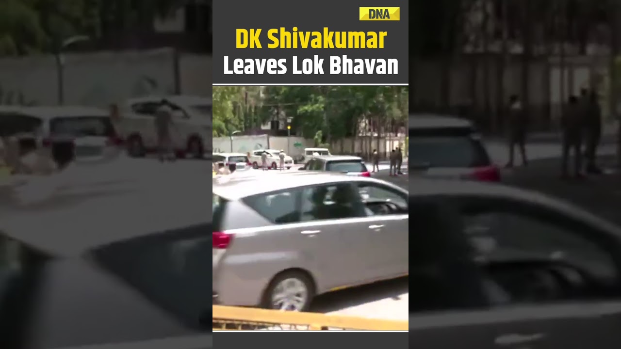 Karnataka News: DK Shivakumar Leaves Lok Bhavan As Karnataka Political Activity Intensifies