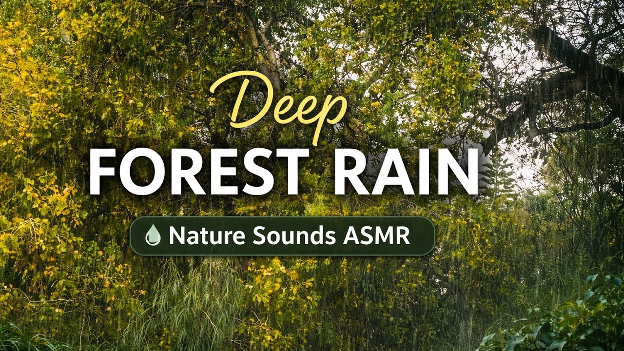 Deep Forest Rain Sounds 🌧️ Pure Nature ASMR for Sleep, Relaxation & Anxiety #asmr 