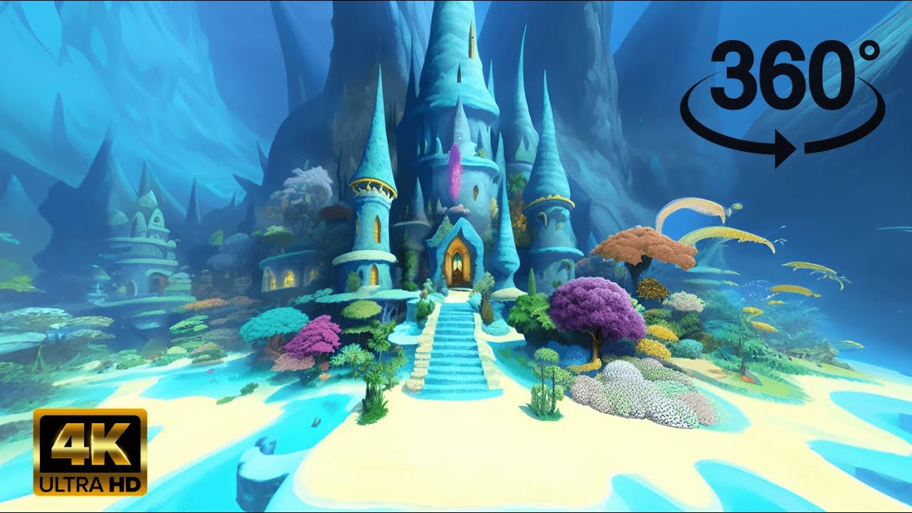 Swimming Through History: A 360-Degree Look Inside an Underwater Castle | 360 Video | Metaverse
