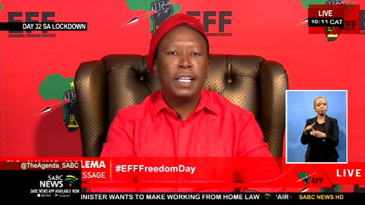 Julius Malema currently delivering EFF 2020 Freedom Day message