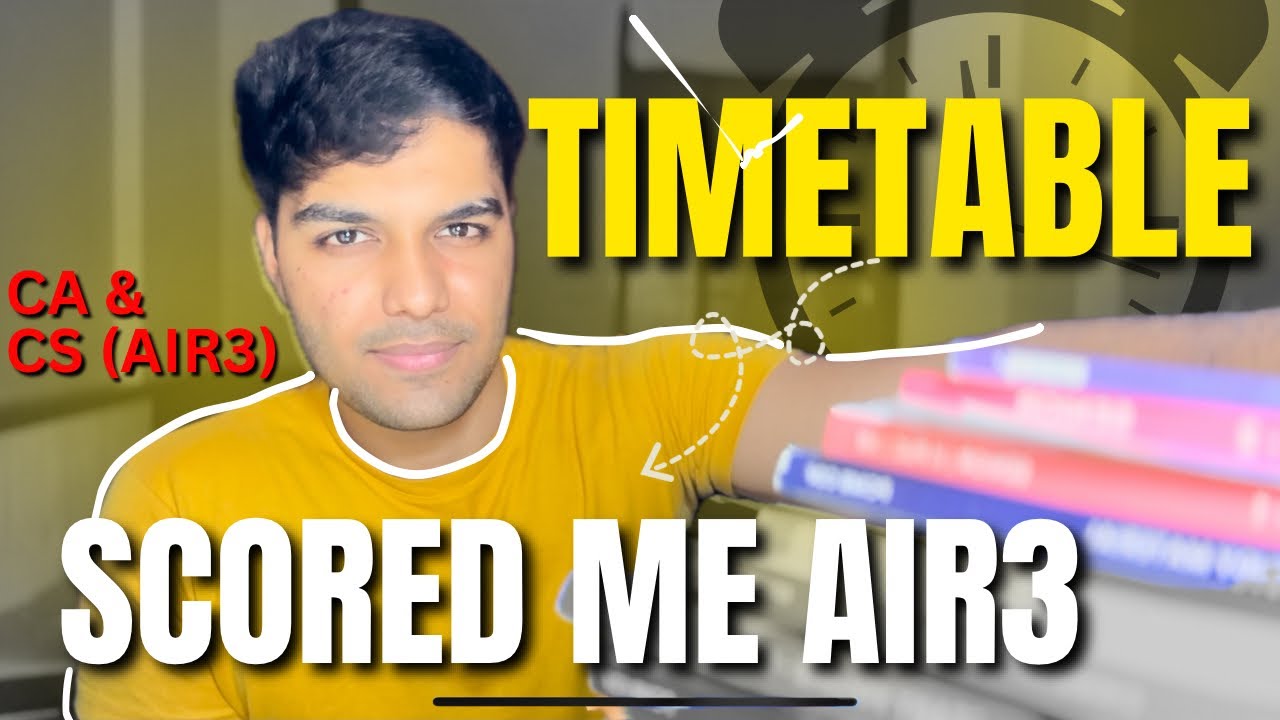 Time Table that Scored me an ALL INDIA RANK-3💥 SCORE More in LESS TIME🔥CA CS Jash Keswani (AIR3)✨