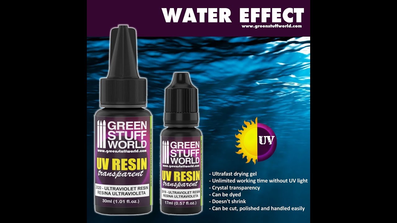 Water effect using Green Stuff World ultraviolet resin