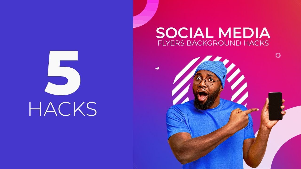 How to Design Social Media Flyer Backgrounds using Photoshop - 5 quick hacks
