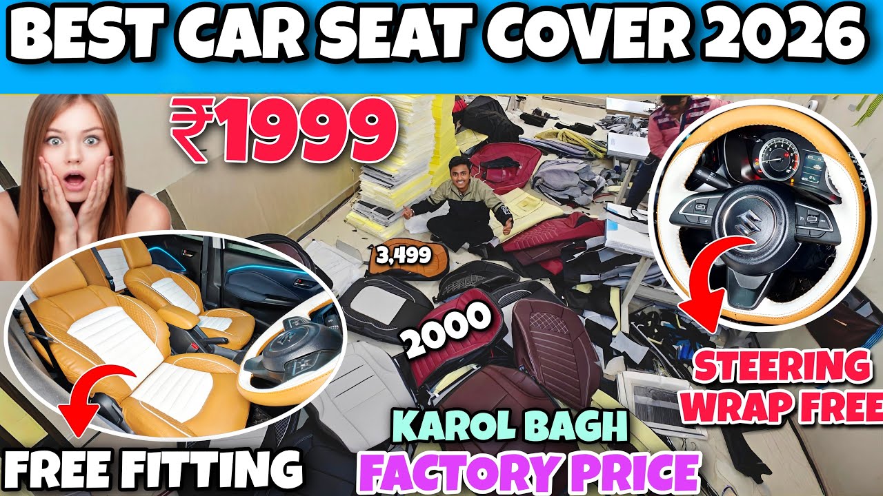 BEST Car Seat Covers 2026 😱 | ₹1999 में Luxury Seat Covers 🔥 FREE Fitting + Steering Wrap | Factory 