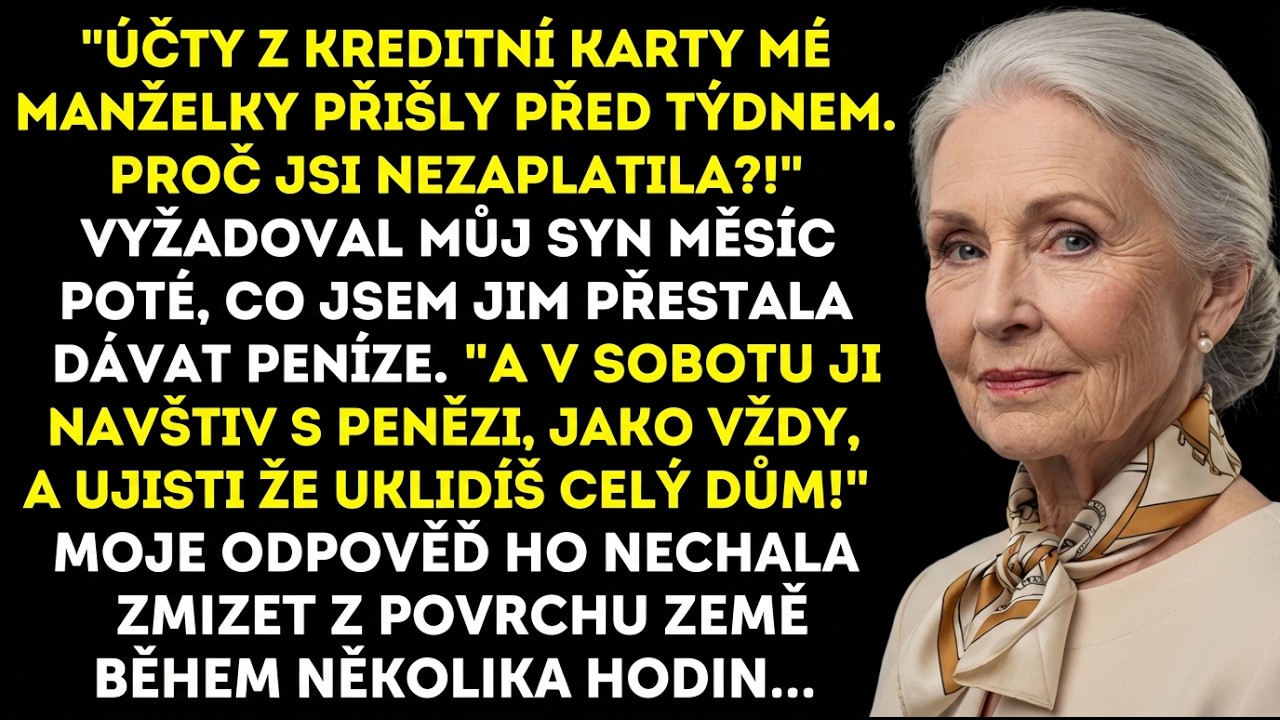 „Minulý týden jsi převzal dluhy mé ženy. Proč jsi nezaplatil?“—řekl syn.