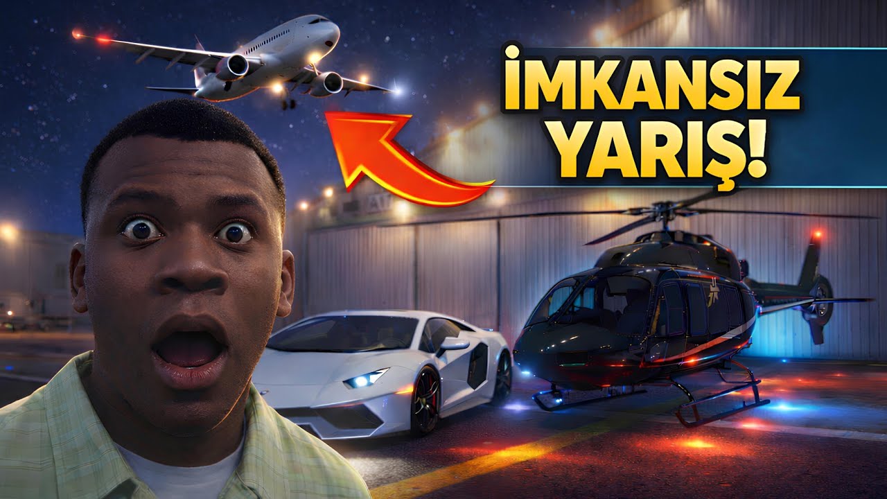 GTA V’DE YARIŞ BİTTİ, HELİKOPTERLE ŞEHİR KARIŞTI