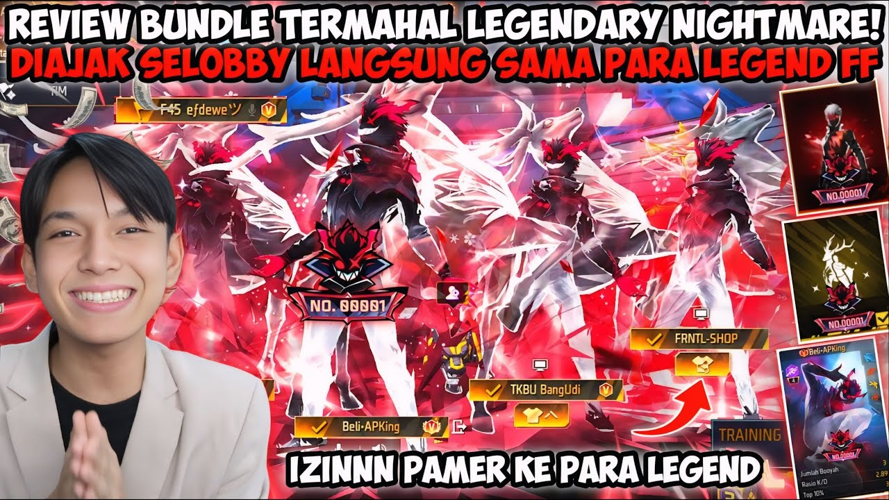 REVIEW BUNDLE TERMAHAL LEGENDARY NIGHTMARE! DIAJAK SELOBBY AMA PARA LEGEND FF LANGSUNG KASIH PAHAM😱