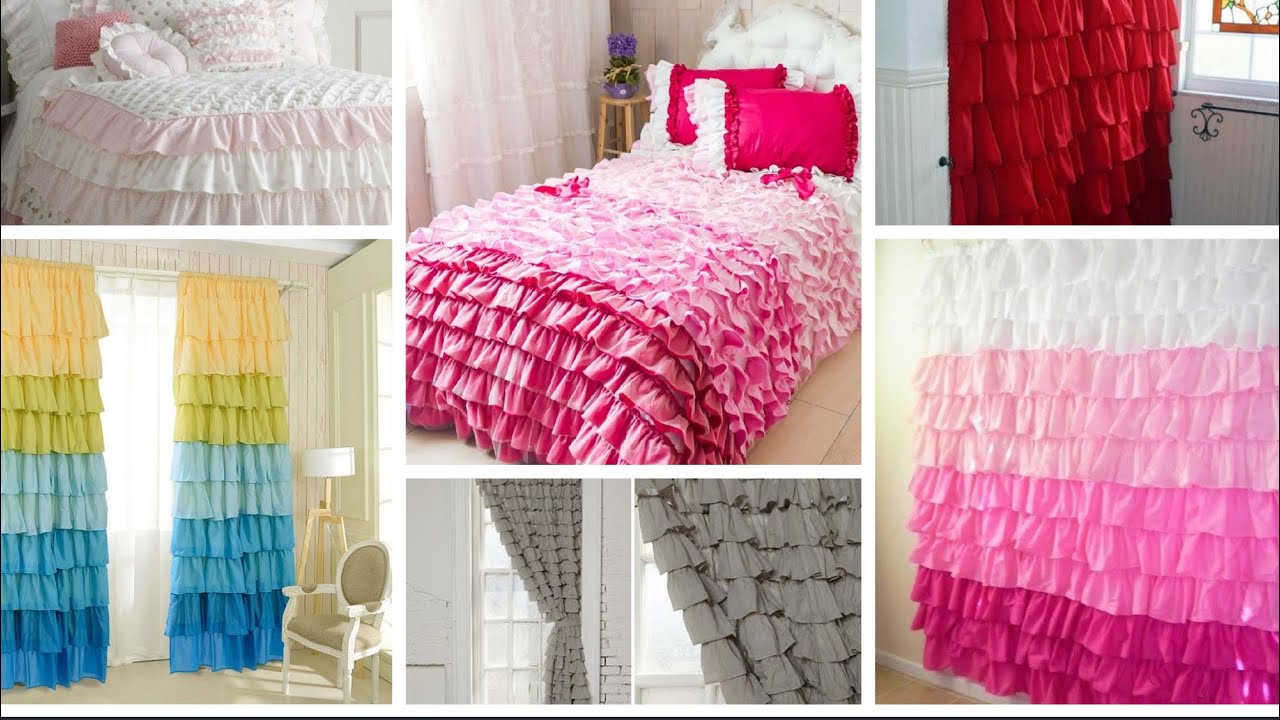 Latest Ruffle curtain designs for home #colorfulrufflecurtains #homedecor #curtainideas #trendydecor