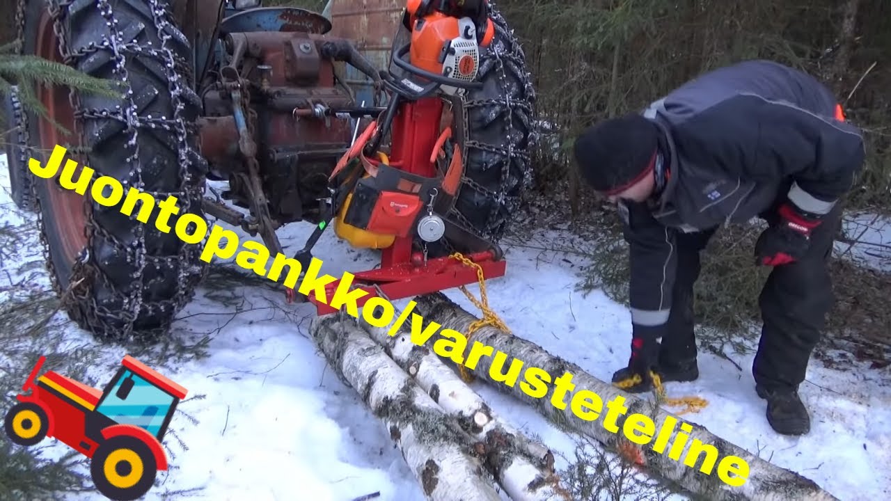 Puiden juonto testiä itse tehdyllä juontopankolla, kestääkö hitsaus harjoittelut?