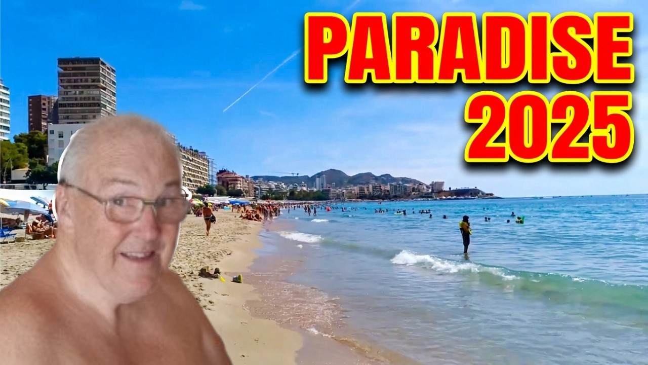First Time at Levante Beach Benidorm 2025 | Stunning Beach Walk & Holiday Vlog 🇪🇸