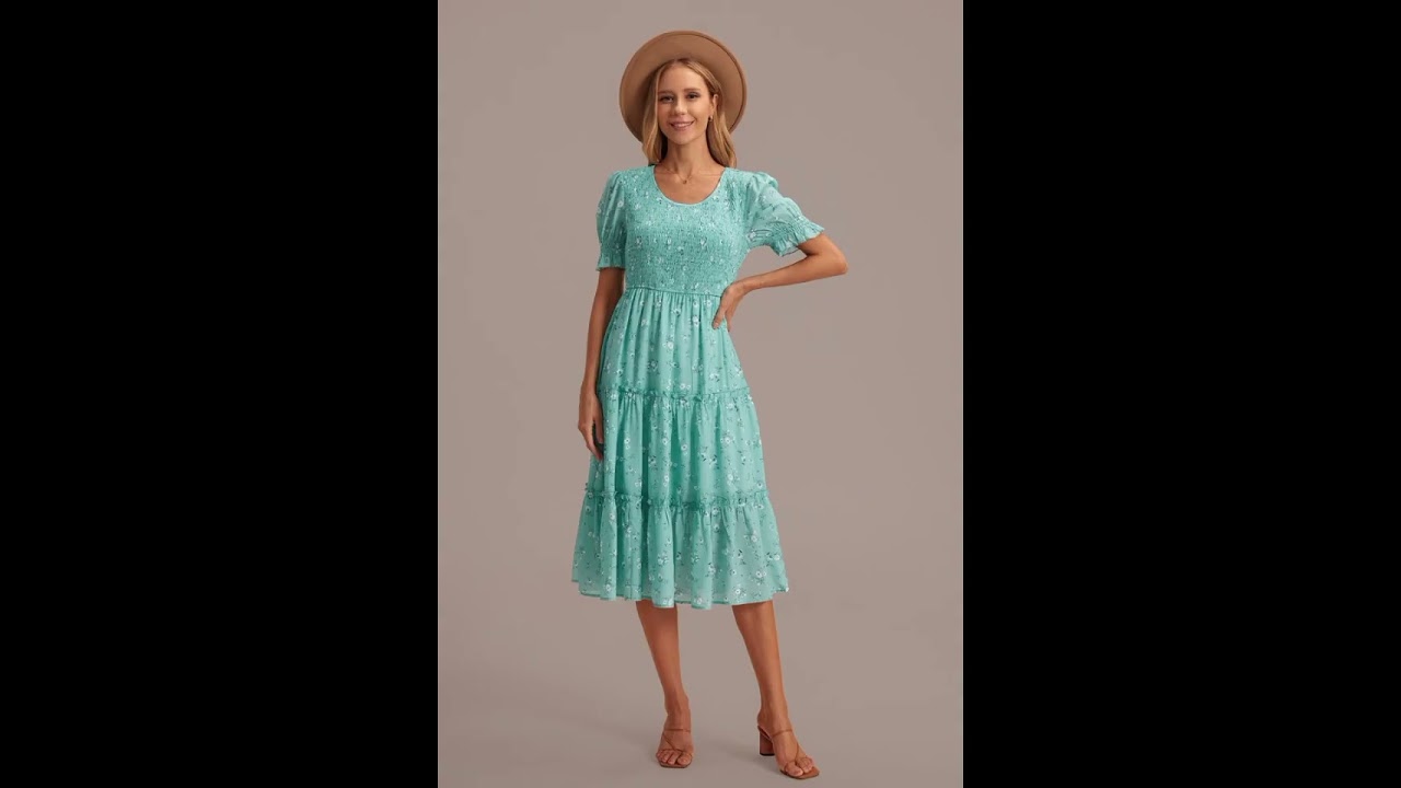 Marta Smocked Midi Dress / Summer Floral /