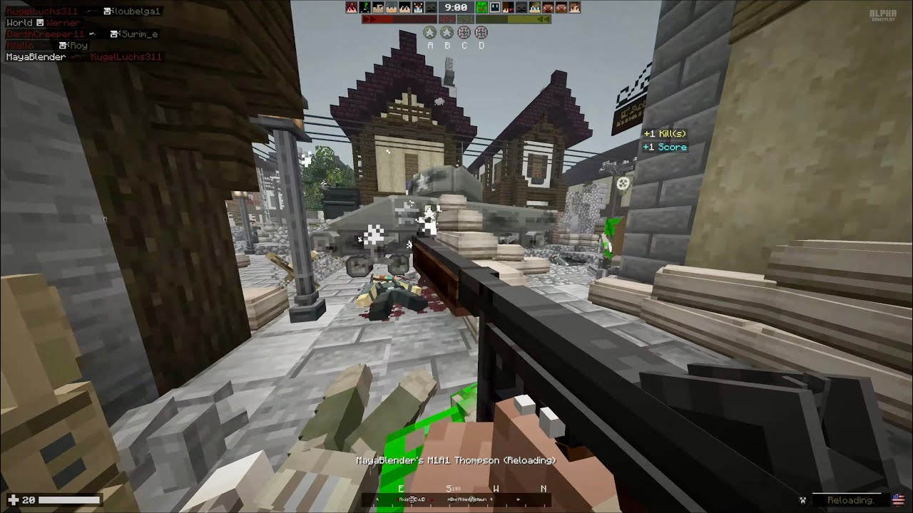 Minecraft WW2 Mod Blockfront Domination 4K Gameplay No Commentary