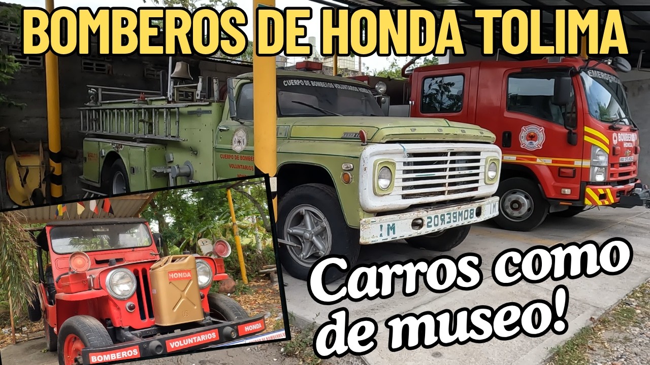 CAMIONES DE LOS BOMBEROS DE HONDA TOLIMA Como piezas de museo!