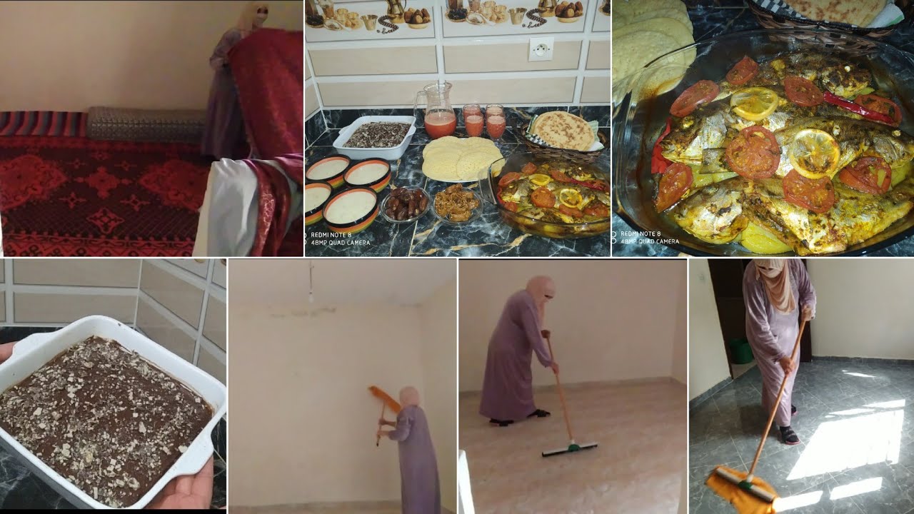 نهار مزعلك🤭الغمال هلكني كنحيدو من جهة إرجع من جهة✔️ تنظيف تنظيم/فطور بلدي /كيكة من يد بنتي