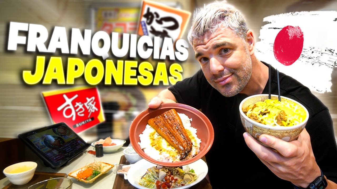 PROBANDO TODAS LAS FRANQUICIAS de JAP&Oacute;N 🍜 *DONDE COMEN LOS JAPONESES CUANDO TRABAJAN* 🇯🇵