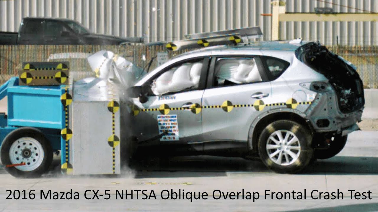 2014-2016 Mazda CX-5 NHTSA Oblique Overlap Crash Test (Left Side)
