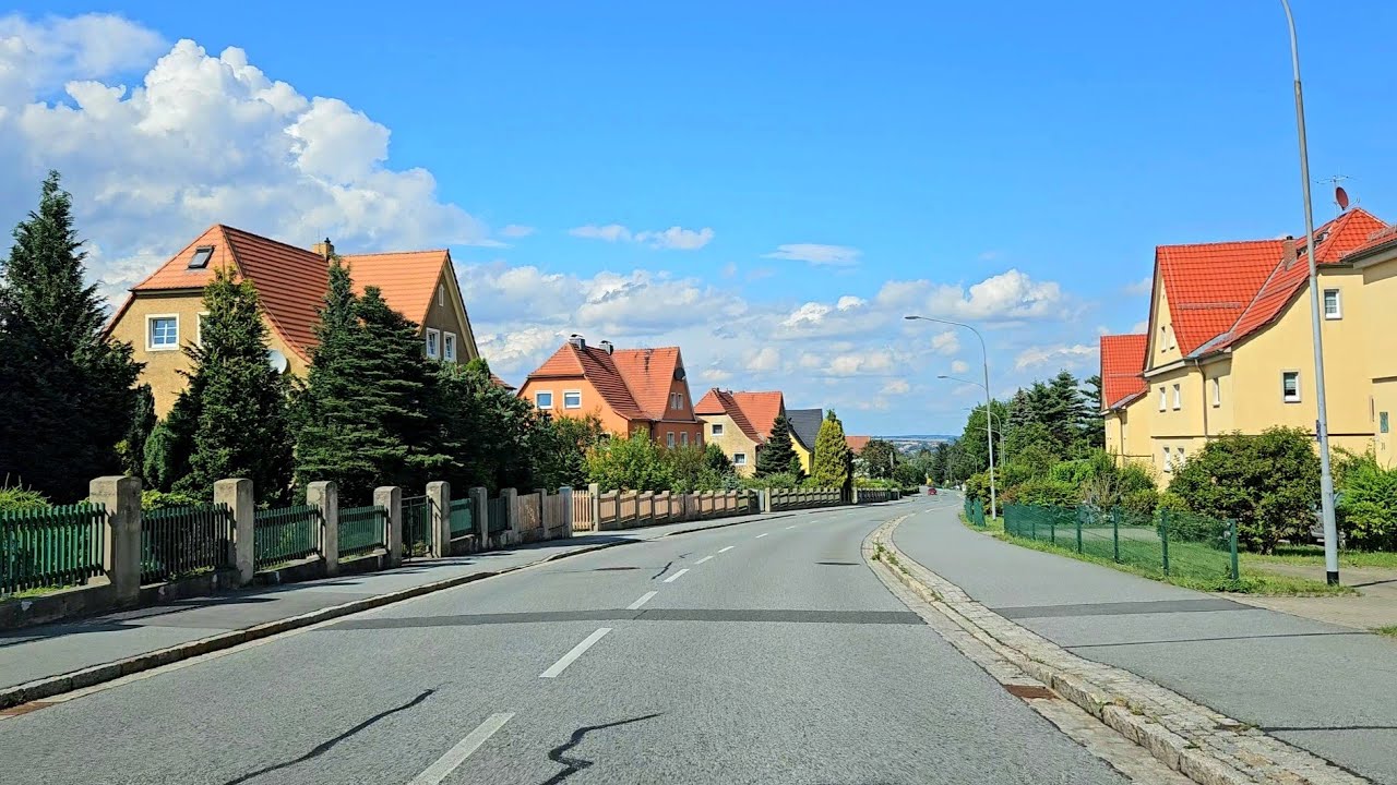 Driving in Germany 🇩🇪 ( OLBERSDORF ) One Of The Most Beautiful Village in Sachsen Germany | 4k60fps
