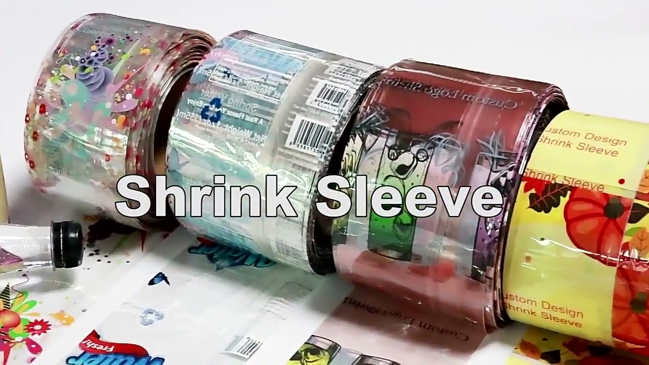 Aluminum Can Shrink Sleeve Label For Jar, Metal Cap Shrink Sleeve Bottle PET Packaging