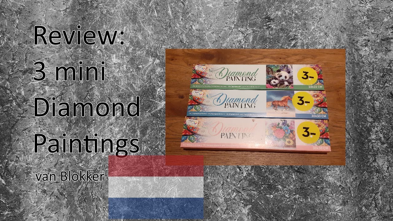 Nederlandse Review 3 mini diamond paintings van de blokker