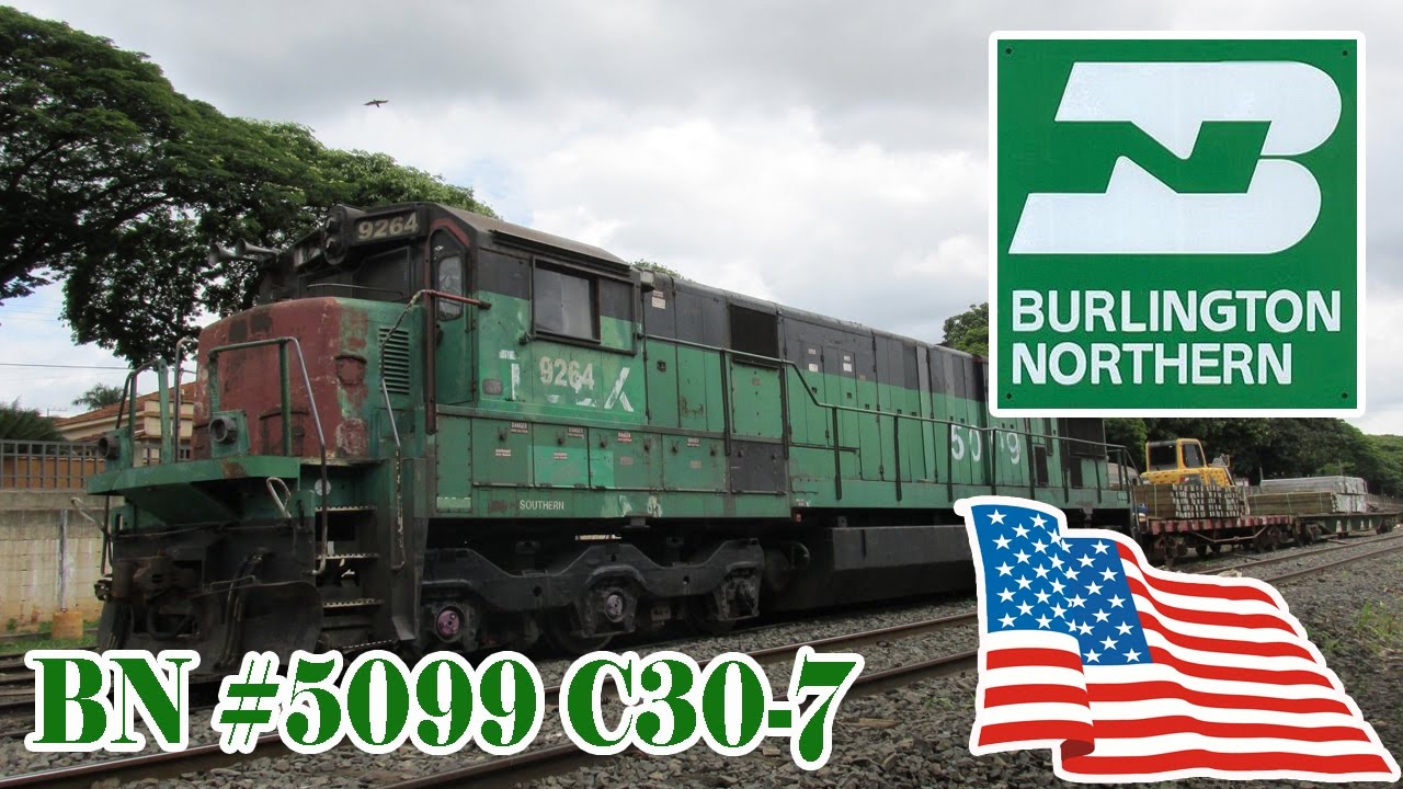 Burlington Northern Railroad C30-7 in Brazil.