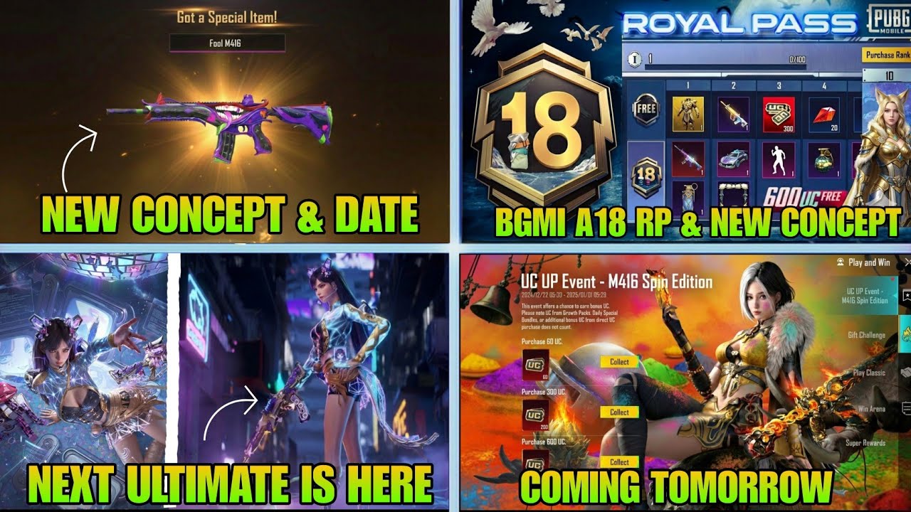 4.3 UPDATE 😍 NEXT ULTIMATE SET IS HERE /BGMI A18 ROYAL PASS ALL REWARDS / BGMI NEXT UC UP EVENT DATE